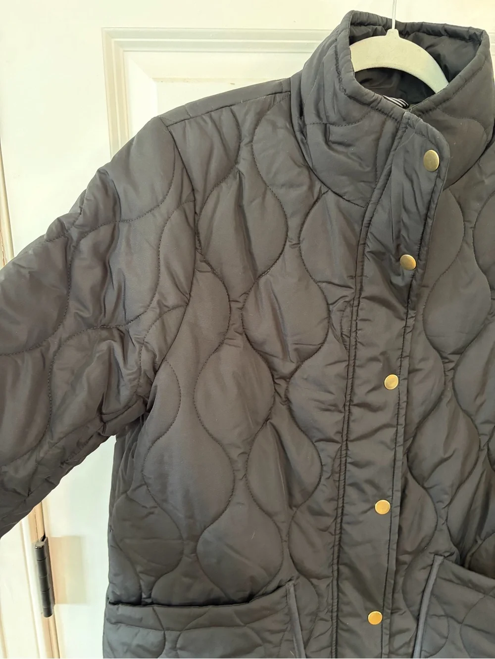 J. Crew Quilted Pea Coat in Charcoal Gray - Picture 2 of 6